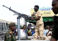 sudanese security forces patrol in sudan on april 3 2024 photo afp