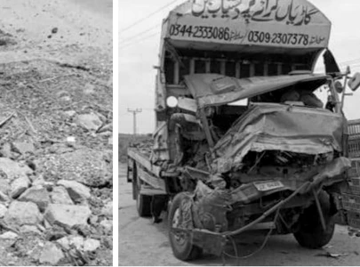 potholes turn sujawal bypassroad into accident hotspot