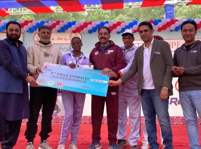 moroccan runner wins sukkur marathon