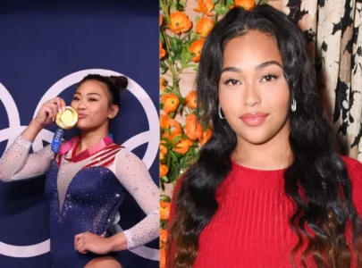 suni lee jordyn woods courtside at new york knicks playoff game against pacers suni lee jordyn woods courtside at new york knicks playoff game against pacers