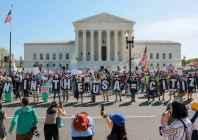 demonstrators hold letters making up the slogan born in the usa citizen outside the u s supreme court building as the court hears oral arguments on the legality of the trump administration s effort to limit birthright citizenship for the children of immigrants in washington dc us april 1 2026 reuters