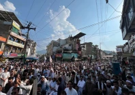 residents stage a protest against unrest and insecurity during a peace rally organised by swat awami pasawon at nishat chowk in mingora on friday demanding lasting peace and stronger protection for the public photo express