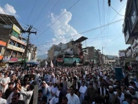 residents stage a protest against unrest and insecurity during a peace rally organised by swat awami pasawon at nishat chowk in mingora on friday demanding lasting peace and stronger protection for the public photo express