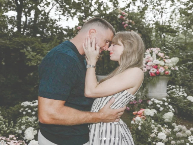 an instagram post reading your english teacher and your gym teacher are getting married along with a photo showing national football league player travis kelce proposing to singer taylor swift in this screenshot taken from a social media post photo reuters