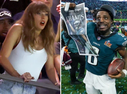 c j gardner johnson trolls taylor swift fans at eagles super bowl parade