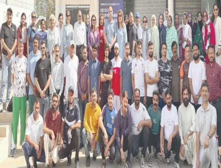 a group photo of the participants at the pakistan swimming federation s good governance in sports anti doping and training for technical officials seminar with the federation s ceo majid waseem chairperson of special olympics pakistan and president of sindh women s swimming association ronak iqbal lakhani president of pakistan women s swimming association yasmin ahmed poa associate secretary general tehmina asif among others photo courtesy organisers