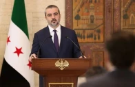 syrian foreign minister asaad al shaibani rejected israel s justification for striking a syrian airbase photo anadolu