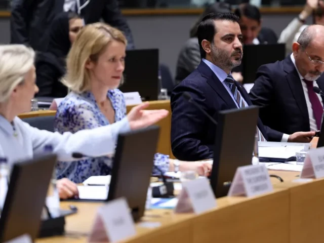 european commission president ursula von der leyen european union high representative for foreign affairs and security policy kaja kallas syrian foreign minister asaad hassan al shaibani and jordanian foreign minister ayman safadi attend the ninth brussels conference standing with syria hosted by the european union in brussels belgium photo reuters european commission president ursula von der leyen european union high representative for foreign affairs and security policy kaja kallas syrian foreign minister asaad hassan al shaibani and jordanian foreign minister ayman safadi attend the ninth brussels conference standing with syria hosted by the european union in brussels belgium photo reuters