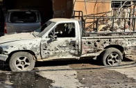 a damaged vehicle near a site of an israeli raid on friday according to syrian state media in beit jinn syria november 28 2025 photo reuters