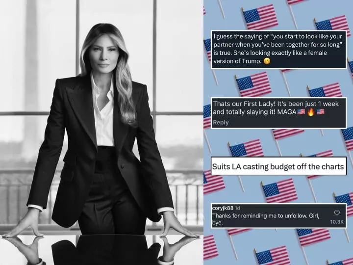 the white house revealed melania trump s official portrait and the internet did not hold back