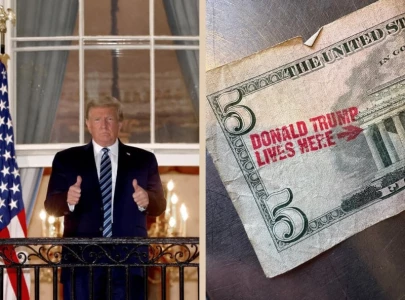 dollar bill activism x user posts about receiving absurd dollar bill stamped trump lives here