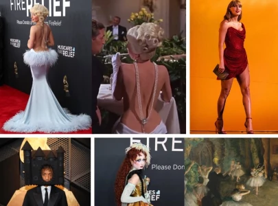 all the hidden fashion messages at the 2025 grammys taylor swift sabrina carpenter and more