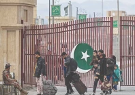 safe passage people walk into pakistan via the taftan border crossing amid ongoing us israel strikes on iran photo afp