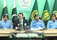 minister of state for interior talal chaudhry and inspector general islamabad police syed nasir rizvi during press conderance screengrab minister of state for interior talal chaudhry and inspector general islamabad police syed nasir rizvi during press conderance screengrab