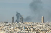 smoke rises above the city skyline in riyadh amid the us israeli conflict with iran photo reuters