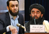 a combination of file photos featuring federal information minister attaullah tarar left and afghan taliban regime spokesperson zabihullah mujahid