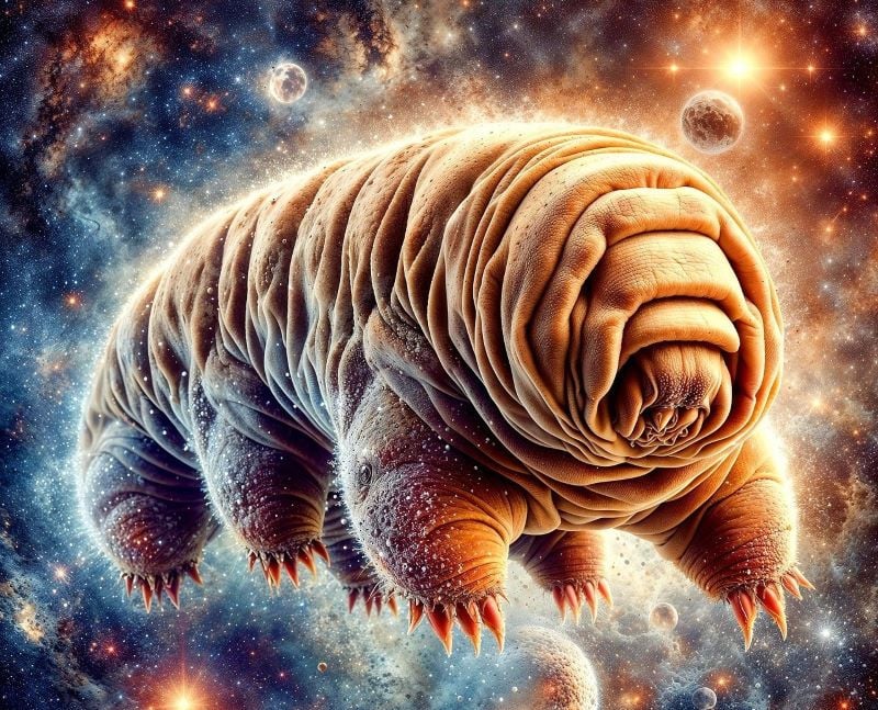 an artist image of tardigrade or water bear photo pixabay