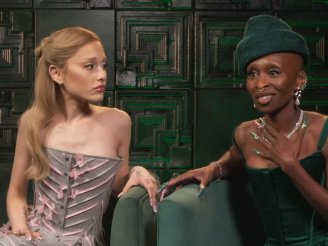 The viral 'Wicked' press tour clip shows Cynthia Erivo and Ariana Grande being told fans are 