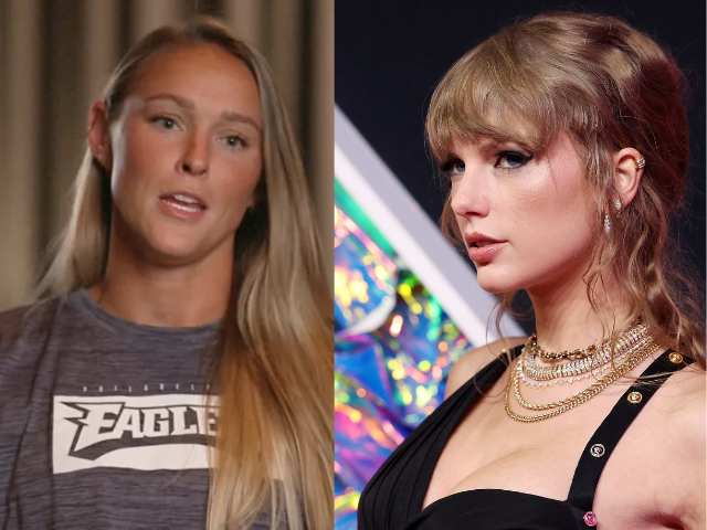 Kylie Kelce says her daughters are “thrilled” about Taylor Swift becoming their  aunt
