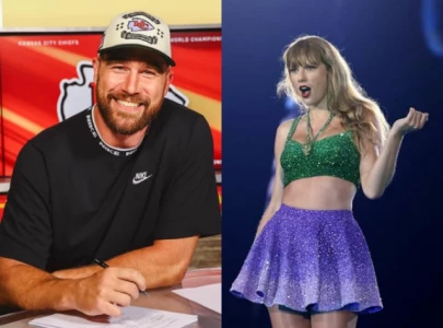 travis kelce spotted in florida as taylor swift skips amas