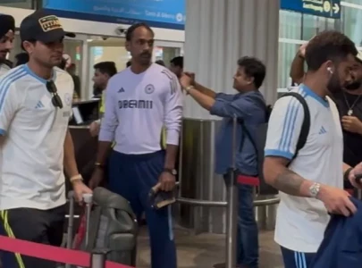 watch team india touches down in dubai for champions trophy 2025