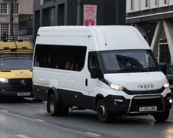 a prison van believed to contain suspect axel rudakubana arrives under escort at liverpool crown court in liverpool britain january 20 2025 photo reuters