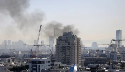 smoke rises following iranian missile barrages in tel aviv photo reuters