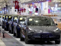 tesla china made model 3 vehicles are seen during a delivery event at its factory in shanghai china january 7 2020 reuters