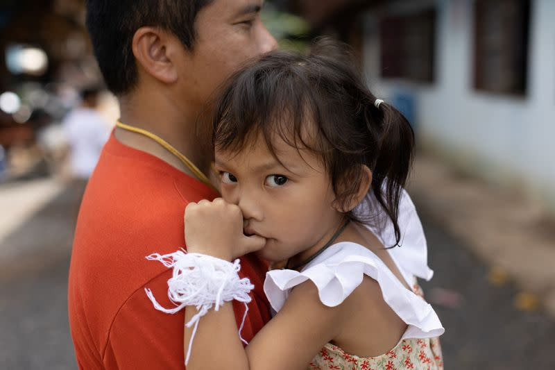 ammy was the only child in the nursery to have escaped unscathed after former police officer panya khamrap killed more than 30 people mostly children in the nursery in a rampage through the town of uthai sawan photo reuters