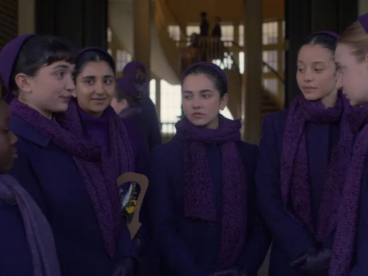 hulu s the testaments reveals first look at agnes as series shifts focus to next generation in gilead