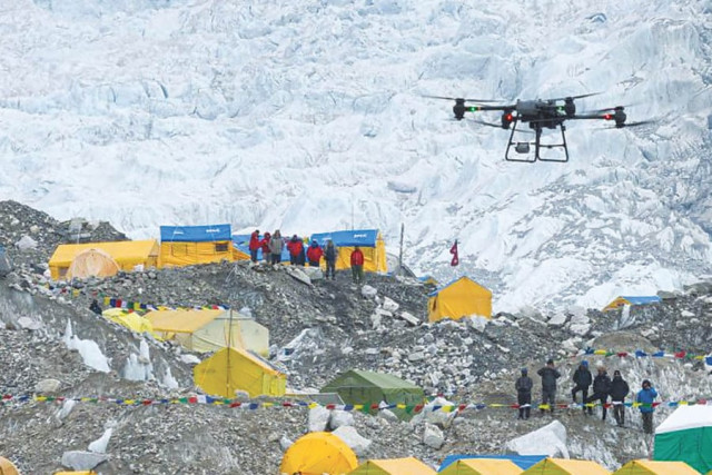 chinese drones to transport trash from nepal s mount everest in groundbreaking initiative