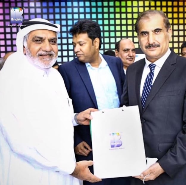 H.E Syed Ahsan Raza Shah along with chairman Unique Trading Company Mr Abdulrahman Mohammed Al-Muftah