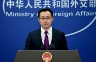 chinese foreign ministry spokesman lin jian speaking to reporters in beijing anadolu