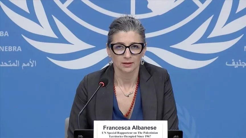 un s special rapporteur on palestine francesca albanese photo anadolu agency un s special rapporteur on palestine francesca albanese photo anadolu agency