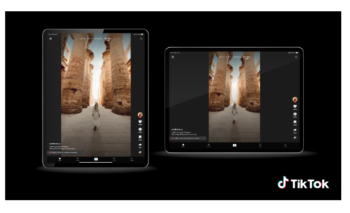 tiktok now offers better experience on larger devices including ipads and tablets