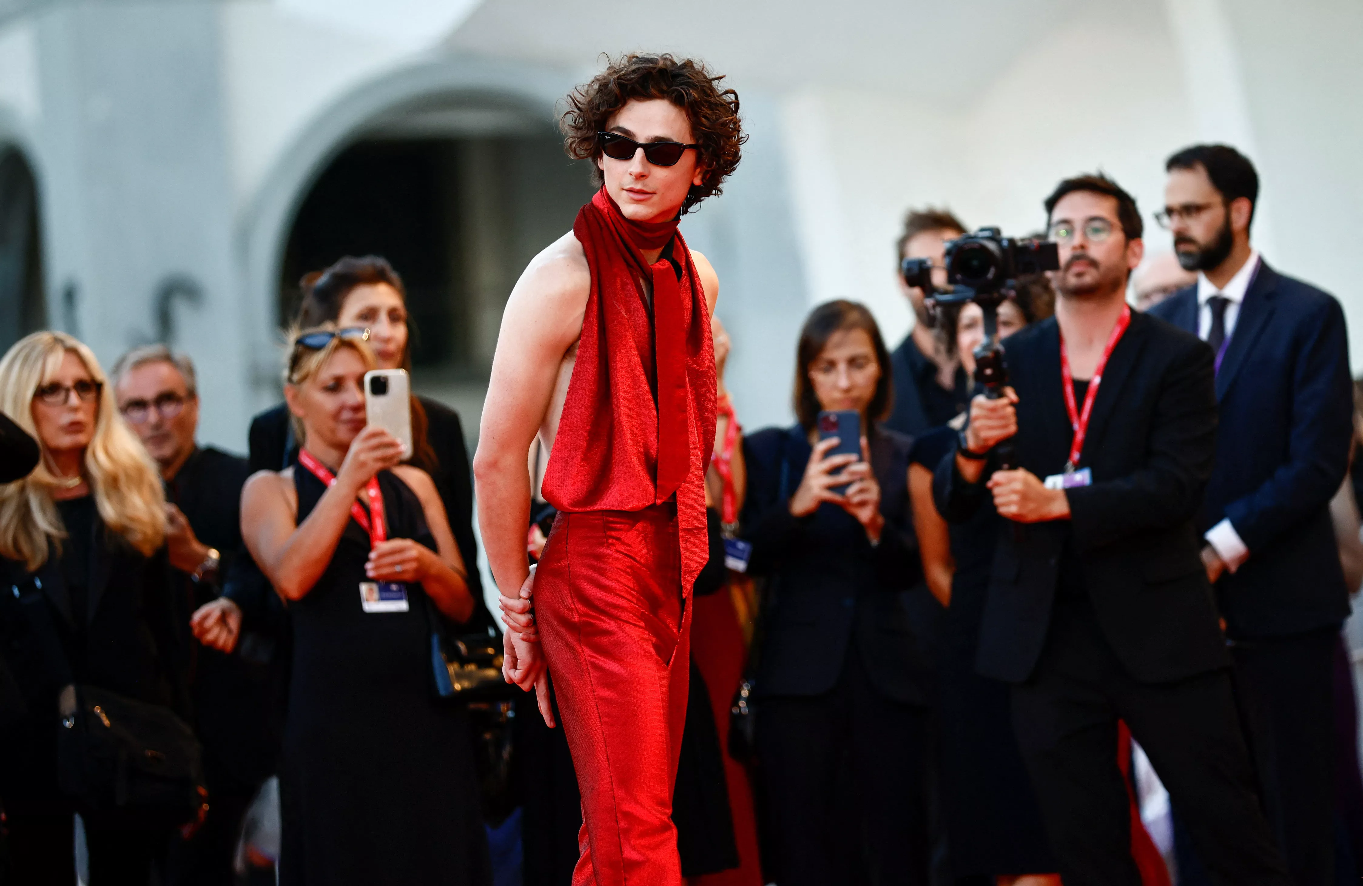 timoth e chalamet s backless scarlet jumpsuit is all the rage timoth e chalamet s backless scarlet jumpsuit is all the rage