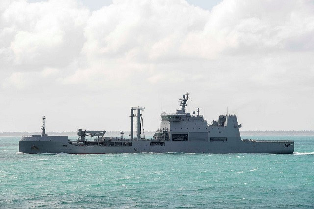 royal new zealand navy s hmnzs aotearoa sails in the sea off the coast of tonga january 21 2022 new zealand defence force handout via reuters