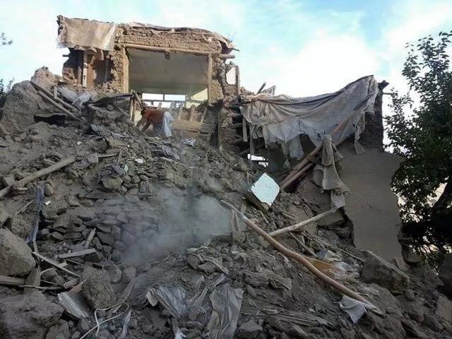 the file photograph shows a building destroyed in the earthquake in panjshir valley afghanistan photo afp the file photograph shows a building destroyed in the earthquake in panjshir valley afghanistan photo afp