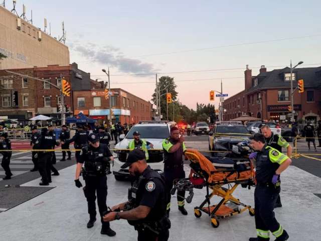 police officers stand guard as emergency workers respond at the site of a deadly shooting at a salsa themed street festival in toronto ontario canada july 11 2026 photo reuters police officers stand guard as emergency workers respond at the site of a deadly shooting at a salsa themed street festival in toronto ontario canada july 11 2026 photo reuters