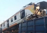 two trains collision killed at least 8 people in india photo screen grab from ani two trains collision killed at least 8 people in india photo screen grab from ani