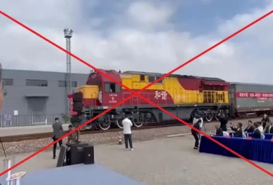 the claim that a viral video shows a newly launched freight train from china to afghanistan is misleading photo video grab