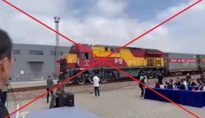 the claim that a viral video shows a newly launched freight train from china to afghanistan is misleading photo video grab