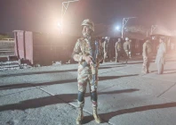 security forces secure mach railway station after the terrorist attack on jaffar express photo afp