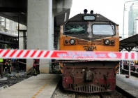 a view of a train after its collision with a bus and several cars on asok din daeng road causing several casualties in bangkok thailand may 16 2026 reuters