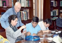 archaeological research participants attend a hands on training session during a three day workshop on the identification classification and scientific documentation of archaeological beads at the taxila museum conducted in collaboration with dr jonathan mark kenoyer of the university of wisconsin madison in taxila museum photos express