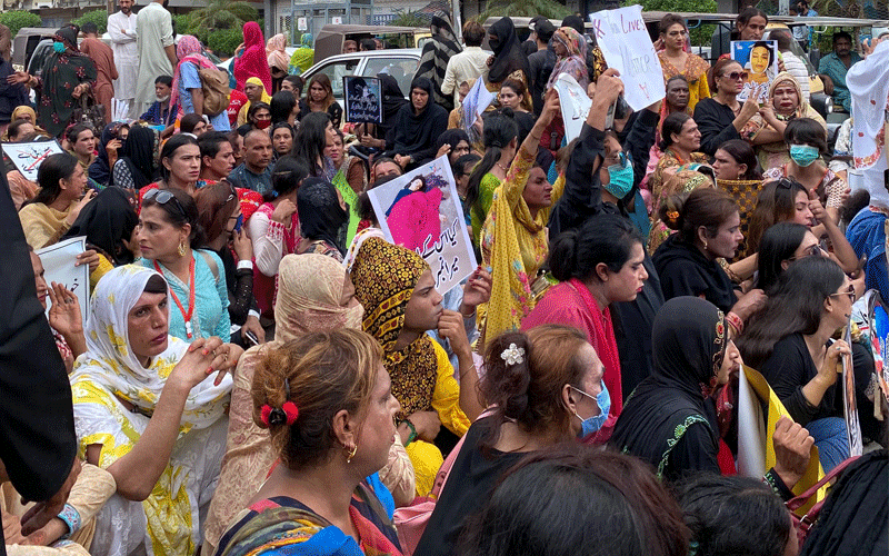 the trans community was protesting against the recent killings of the members photo the express tribune