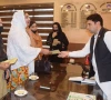 charsadda district police officer rifatullah khan in a meeting with transgender community representatives including sobia khan photo express