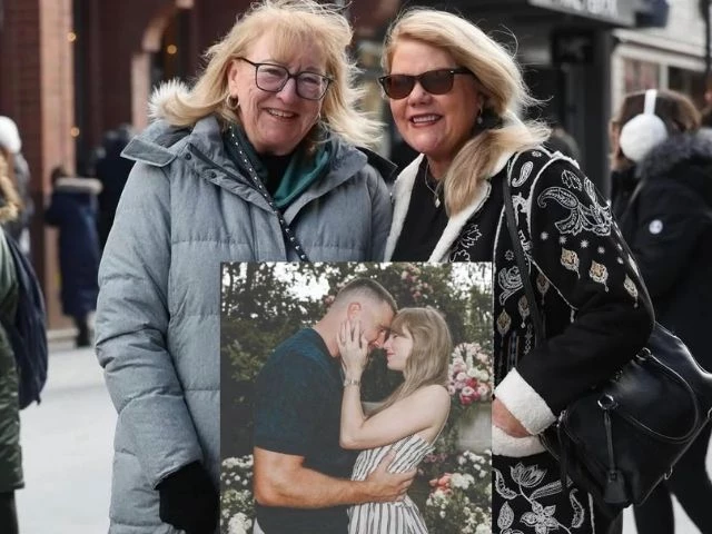 travis kelce s mom and taylor swift s mom arm in arm at 2026 sundance film festival