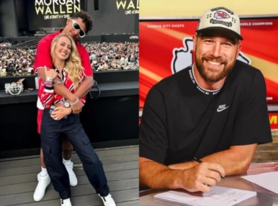 patrick and brittany mahomes join travis kelce in amsterdam to taylor swift eras tour concert