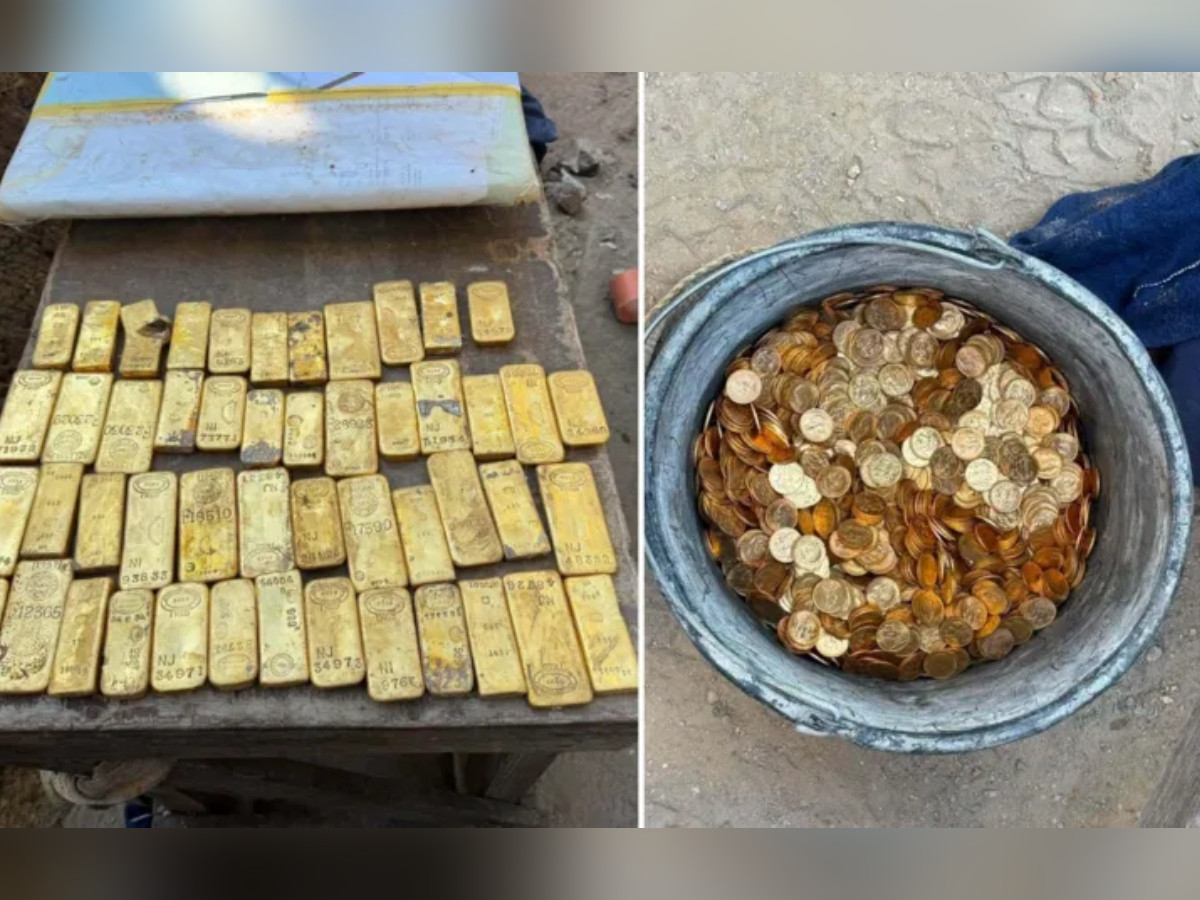 Local police shared images of the hoard, discovered earlier this week. Photos: BBC